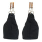 GUCCI Shoulder Bag Canvas, Leather Black Silver Metal Shoulder Bag Hobo Bamboo Women Used Authentic