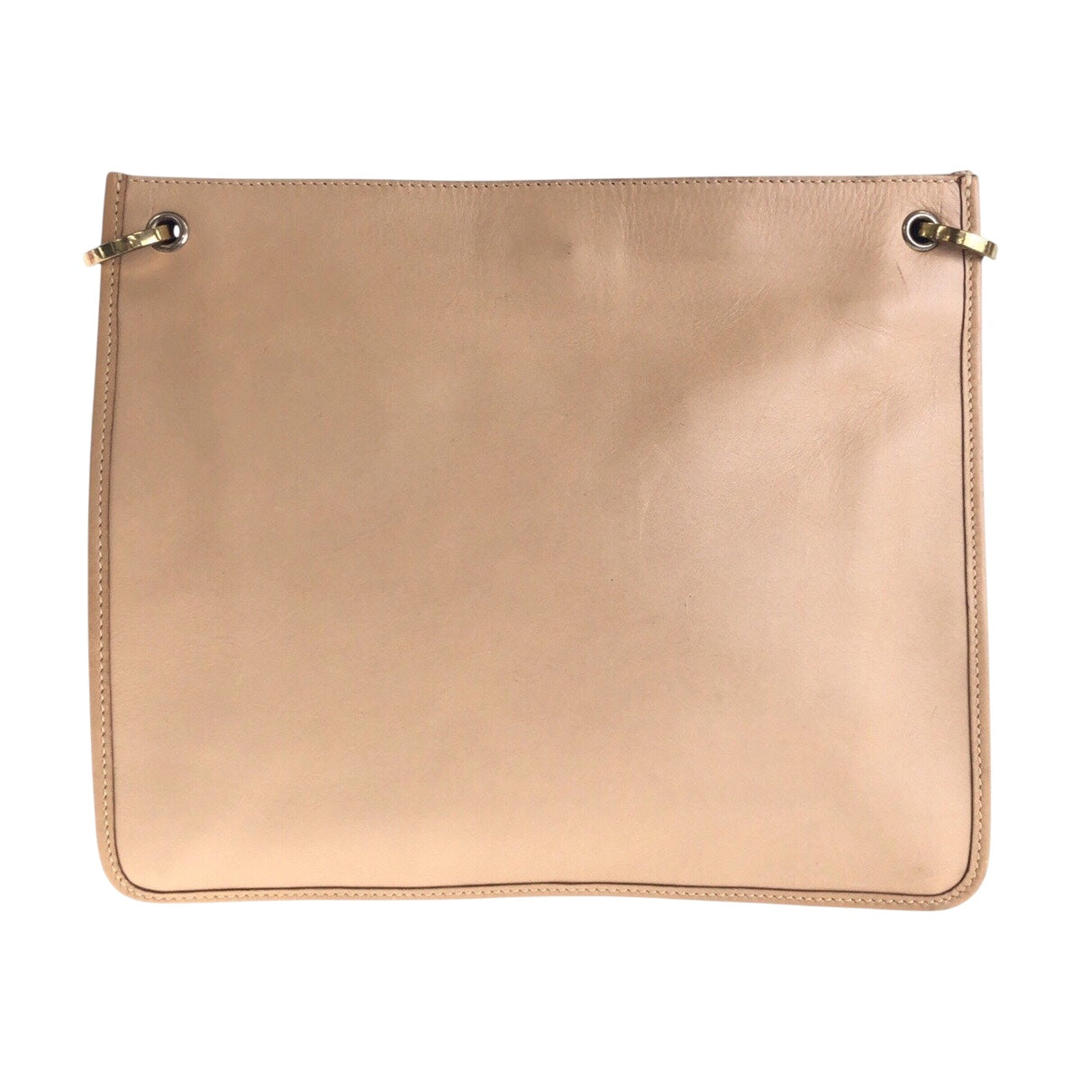GUCCI Shoulder Bag 91762 leather beige Shoulder Bag pochette Women Used Authentic