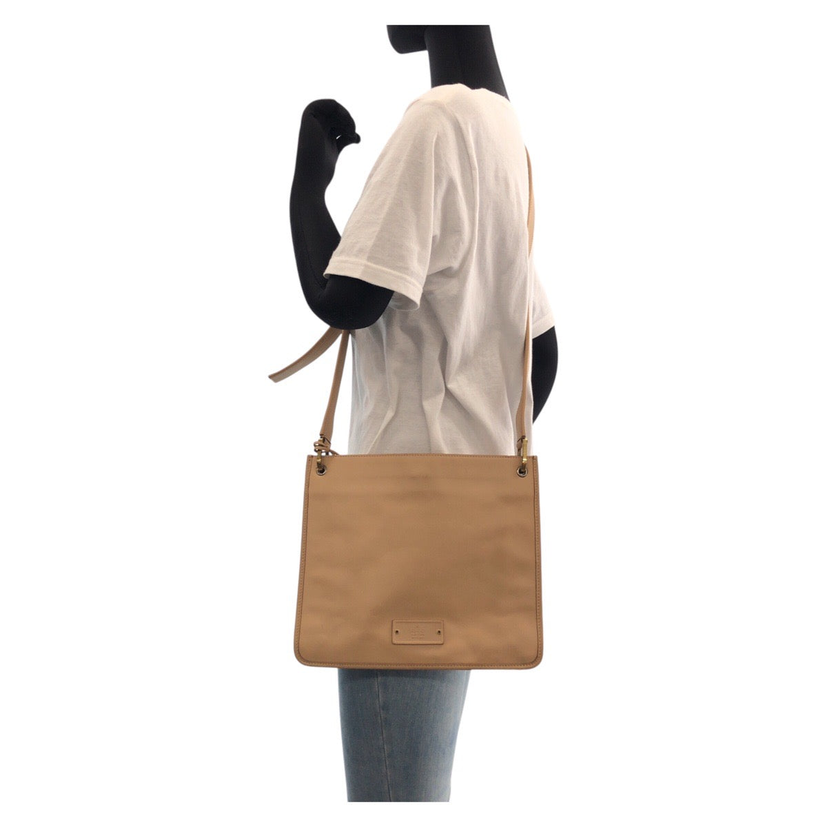 GUCCI Shoulder Bag 91762 leather beige Shoulder Bag pochette Women Used Authentic
