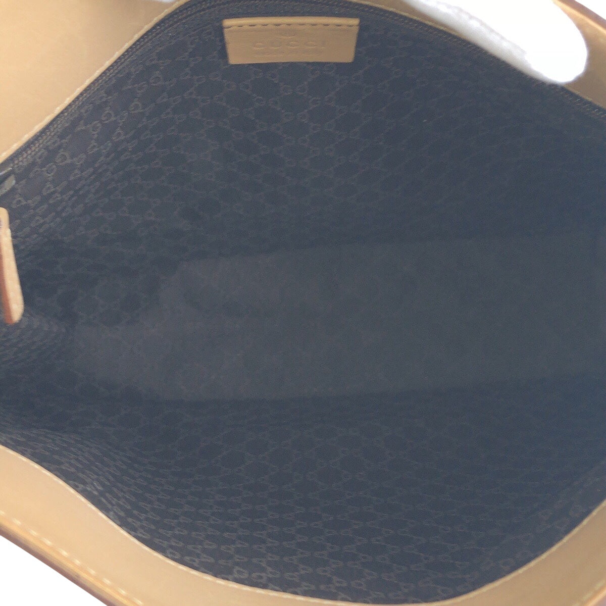 GUCCI Shoulder Bag 91762 leather beige Shoulder Bag pochette Women Used Authentic