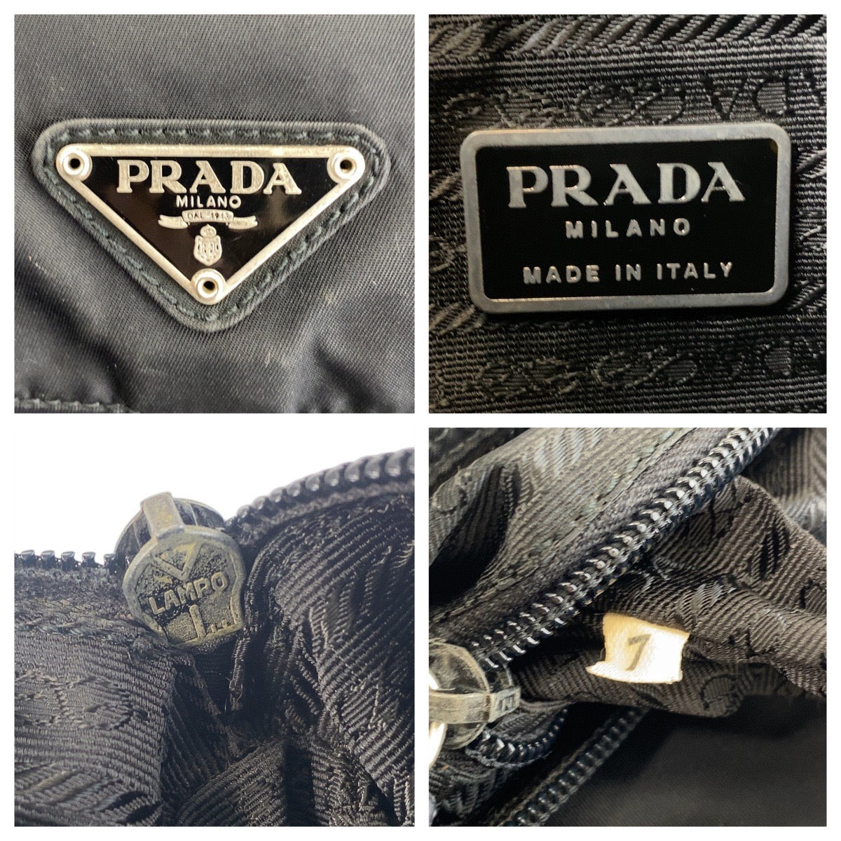 PRADA Shoulder Bag Nylon black Crossbody Shoulder Bag Messenger Bag Test Triangle With logo Women Used Authentic