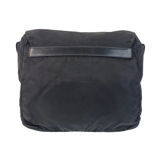 PRADA Shoulder Bag Nylon black Crossbody Shoulder Bag Messenger Bag Test Triangle With logo Women Used Authentic