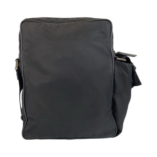 PRADA Shoulder Bag Nylon black Crossbody Shoulder Bag Pochette Unisex Test Triangle With logo Women Used Authentic