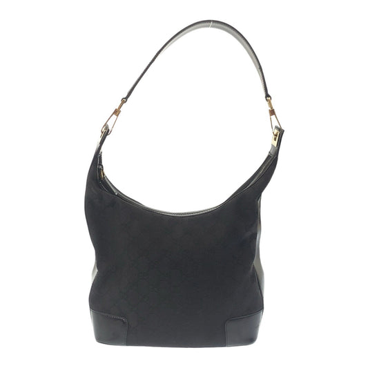 GUCCI Shoulder Bag GG canvas black Shoulder Bag Hobo Women Used Authentic