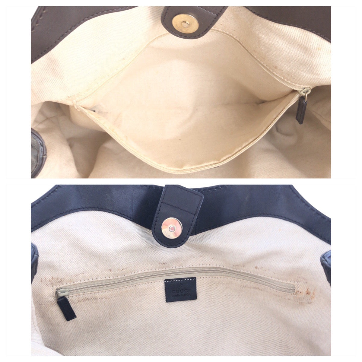 GUCCI Handbag 211944 GG canvas, leather Brown Handbag Shoulder Bag Sukey Women Used Authentic