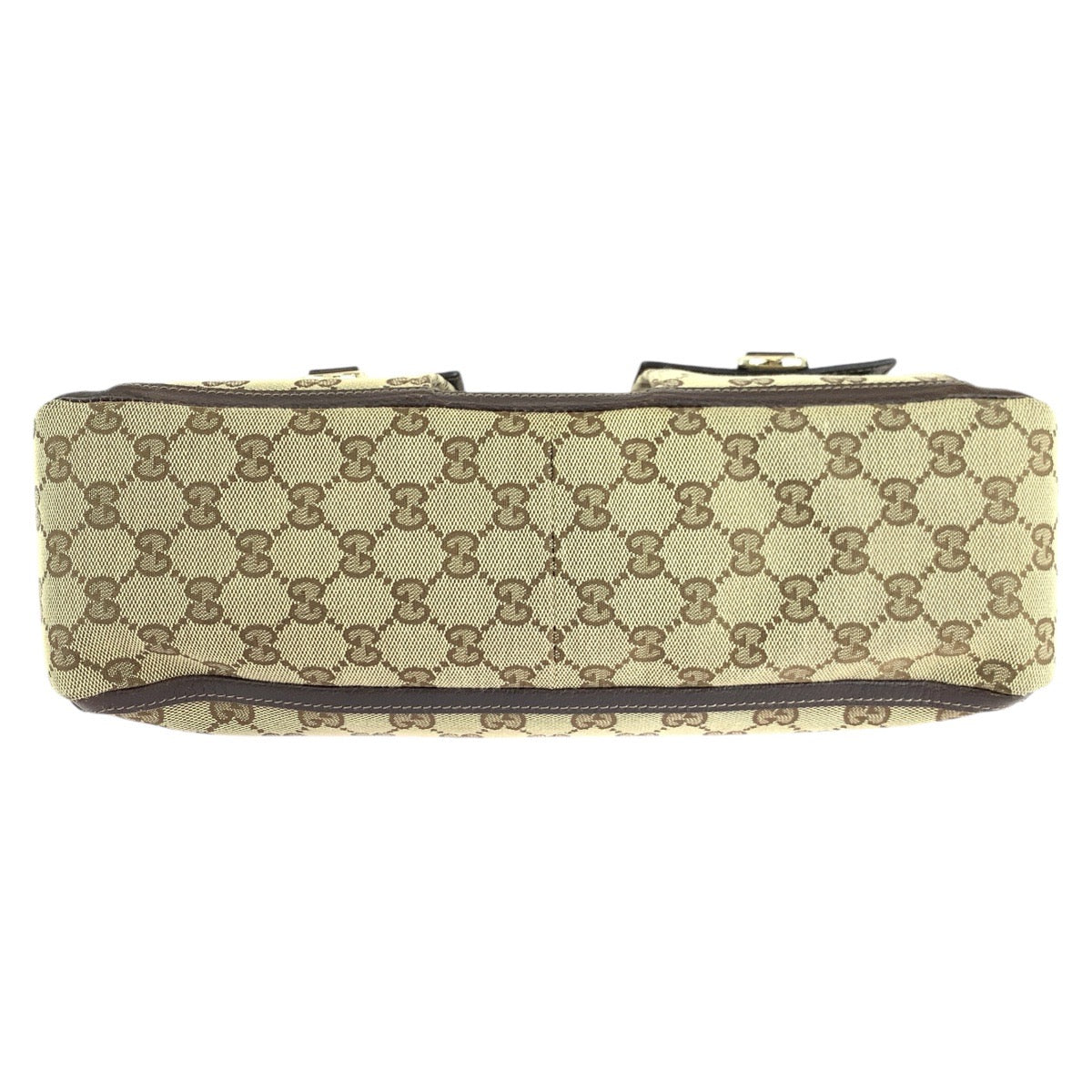 GUCCI Tote Bag 146247 GG canvas, leather Brown beige Tote Bag Shoulder Bag Abbey Women Used Authentic