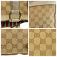 GUCCI Tote Bag 141472 GG canvas, leather beige Tote Bag Shoulder Bag Women Used Authentic