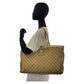 GUCCI Tote Bag 141472 GG canvas, leather beige Tote Bag Shoulder Bag Women Used Authentic