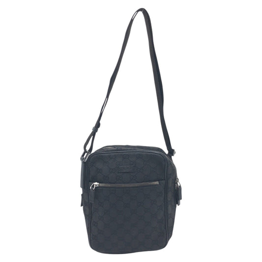 GUCCI Shoulder Bag 03136 GG canvas Black black GG pattern