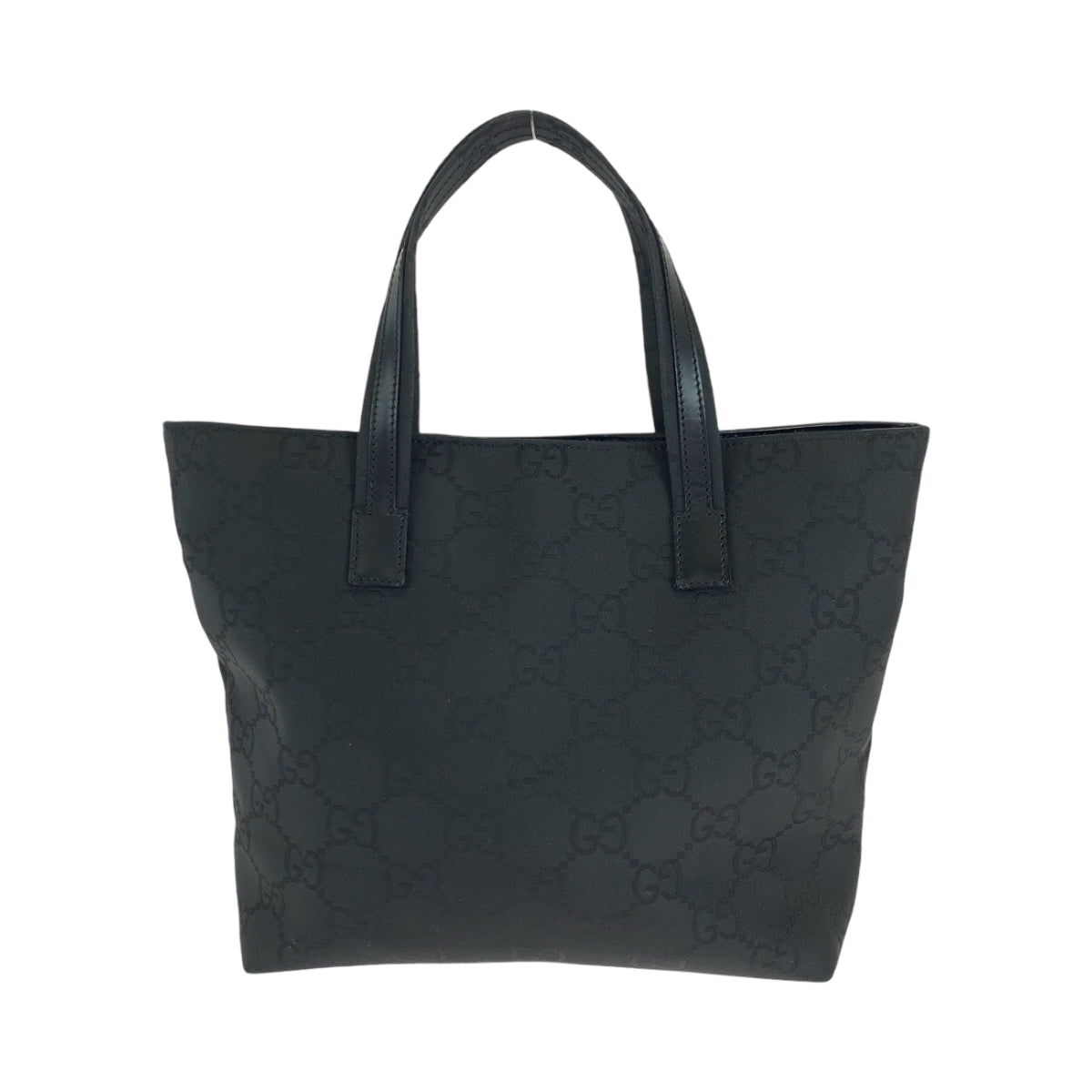 GUCCI Tote Bag 105650 GG canvas black Tote Bag handbag W pocket Women Used Authentic