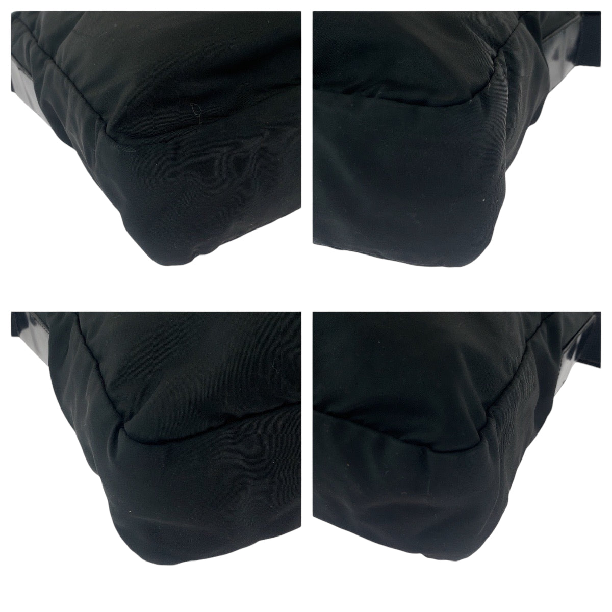PRADA Shoulder Bag Nylon black Shoulder Bag pochette Test Triangle With logo Women Used Authentic