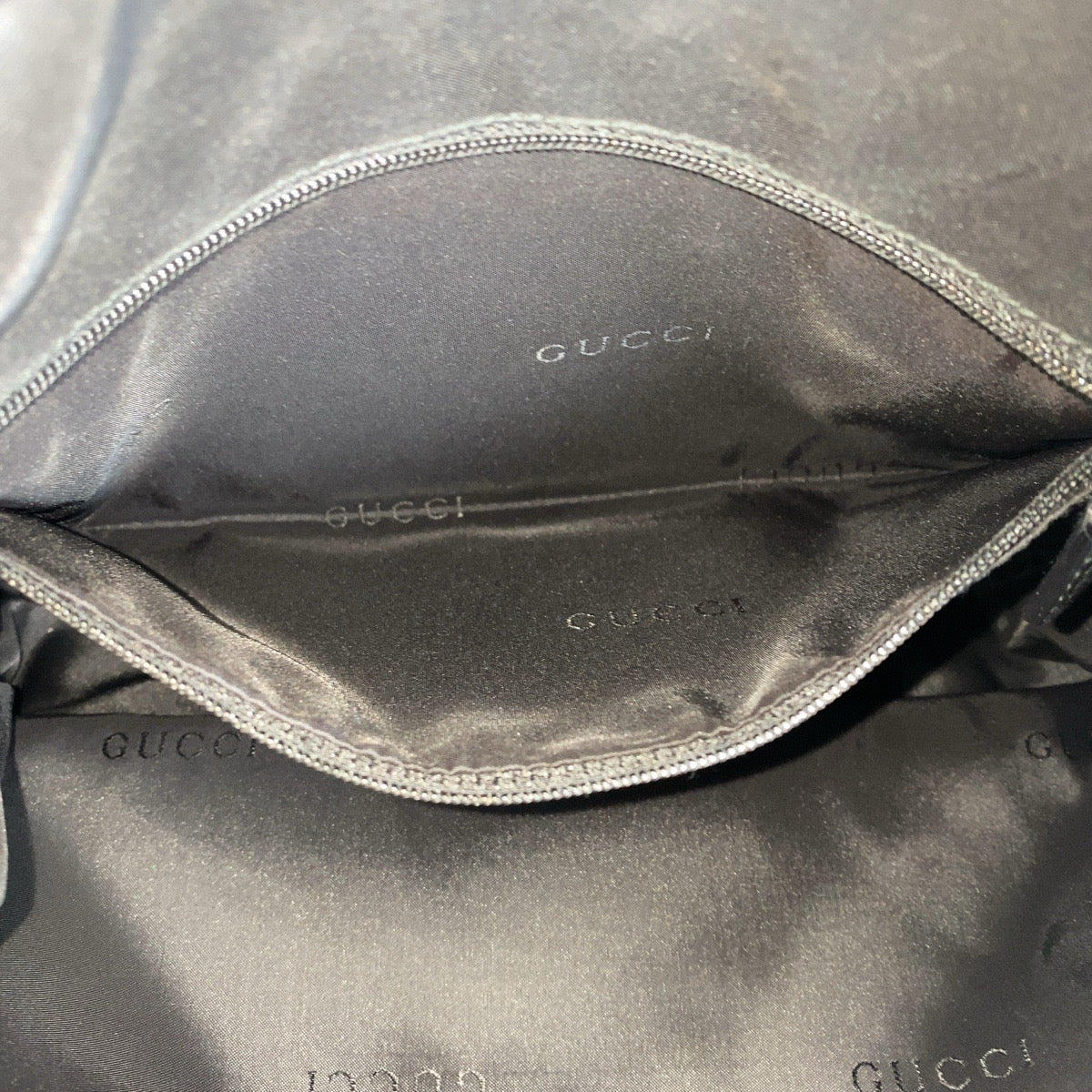 GUCCI Handbag 001 1638 Nylon, Bamboo black Handbag Bamboo Women Used Authentic