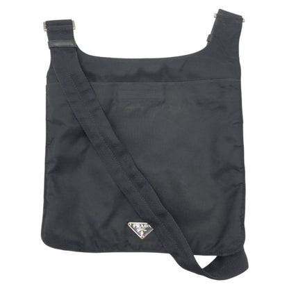 PRADA Shoulder Bag Nylon Black black Shoulder Bag Sacoche Unisex Test Triangular logo mens Used Authentic