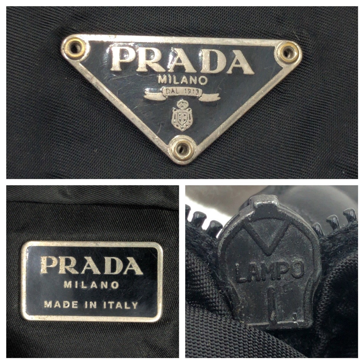 PRADA Shoulder Bag Nylon Black black Shoulder Bag Sacoche Unisex Test Triangular logo mens Used Authentic