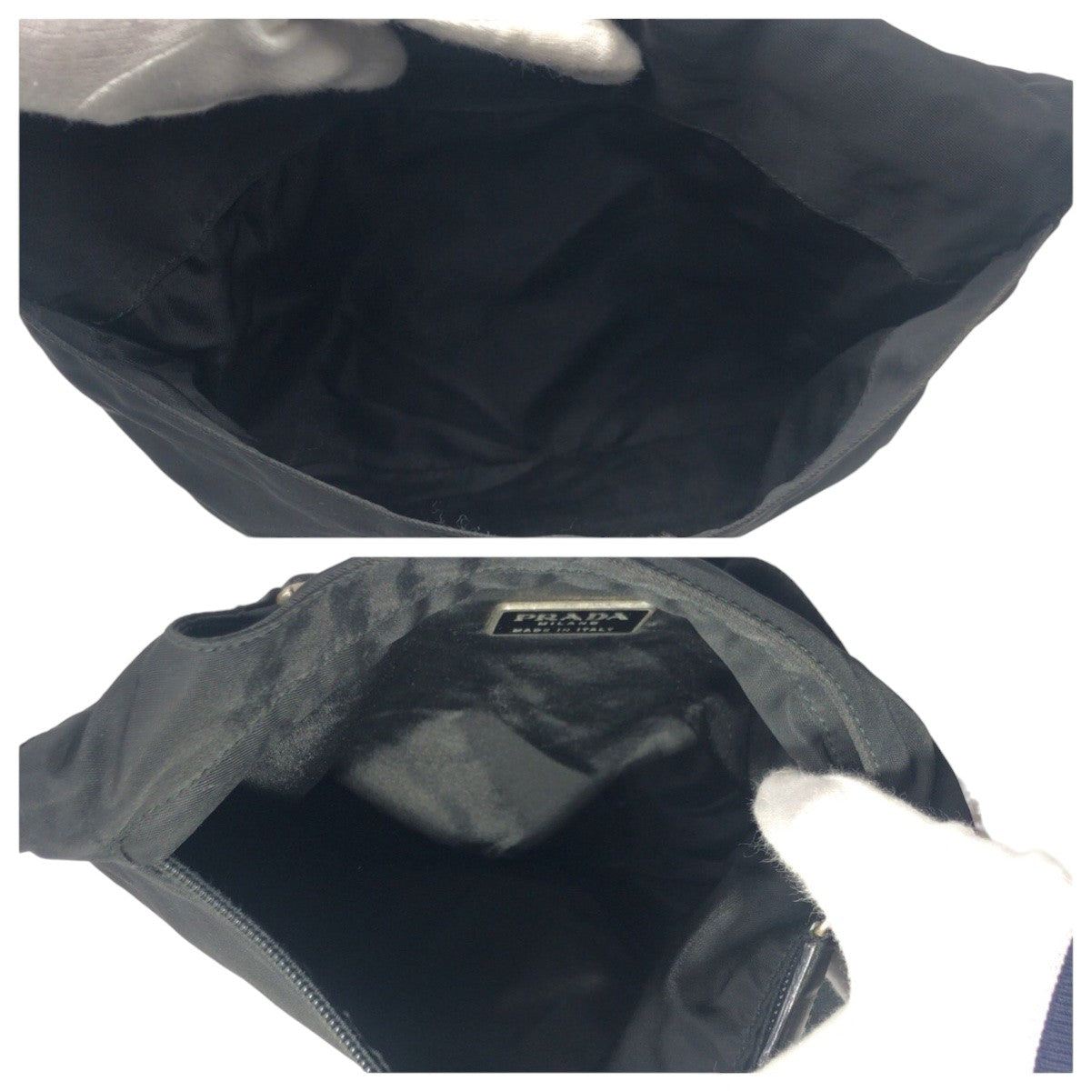 PRADA Shoulder Bag Nylon Black black Shoulder Bag Sacoche Unisex Test Triangular logo mens Used Authentic