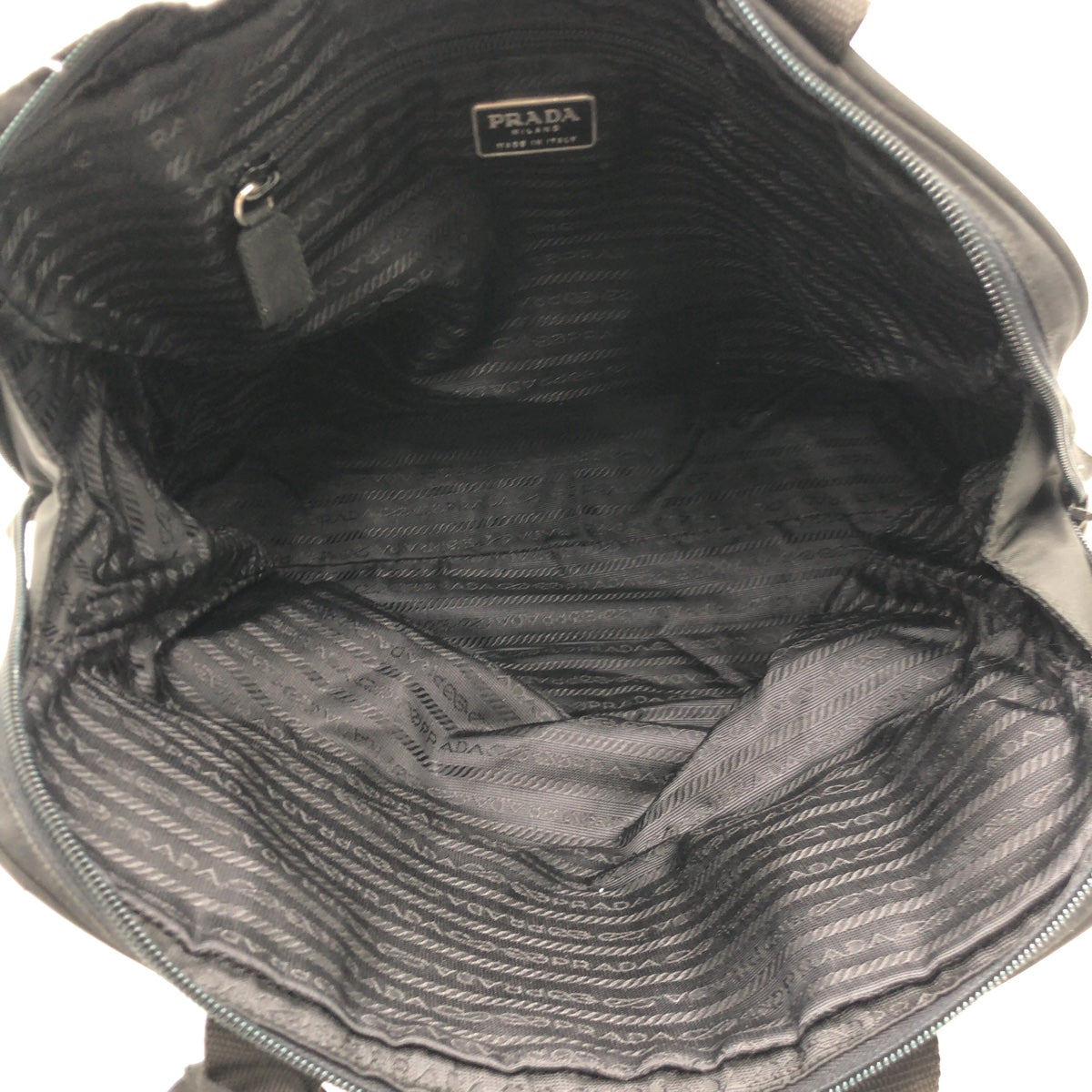 PRADA Business bag Nylon Black black Business bags, handbags, unisex Test Triangular logo mens Used Authentic