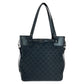 GUCCI Tote Bag 107757 GG canvas, leather Black Silver Metal Tote Bag Shoulder Bag Women Used Authentic