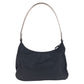 PRADA Shoulder Bag Nylon, Plastic BlackSilverMetal Test Triangle With logo Women Used Authentic