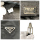 PRADA Shoulder Bag Nylon, Plastic BlackSilverMetal Test Triangle With logo Women Used Authentic