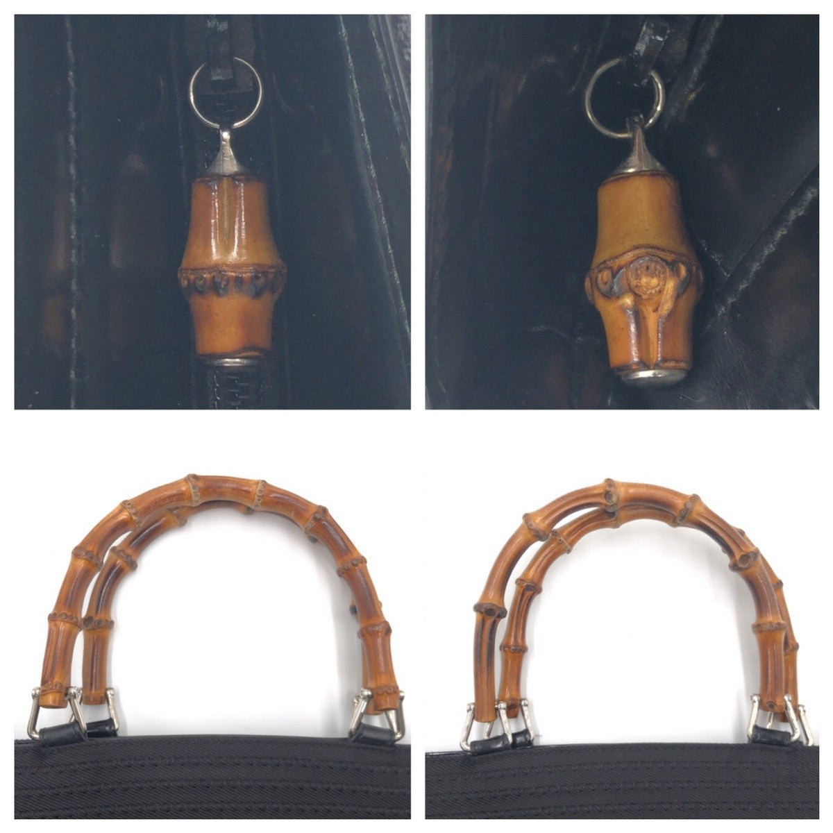 GUCCI Handbag 000 1998 polyester black Bamboo