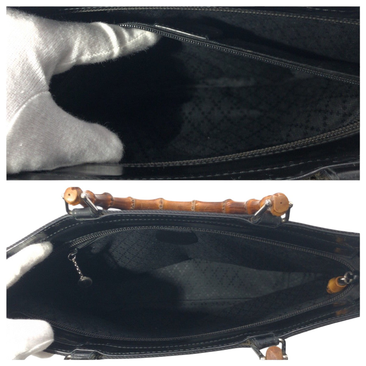 GUCCI Handbag 000 1998 polyester black Bamboo