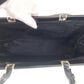 PRADA Tote Bag canvas BlackSilverMetal Tote Bag Shoulder Bag Triangle With logo Women Used Authentic