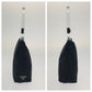 PRADA Shoulder Bag Nylon, Plastic BlackSilverMetal Test Triangle With logo Women Used Authentic