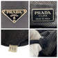 PRADA Tote Bag Nylon BlackSilverMetal Tote Bag Shoulder Bag Test Triangle With logo Women Used Authentic