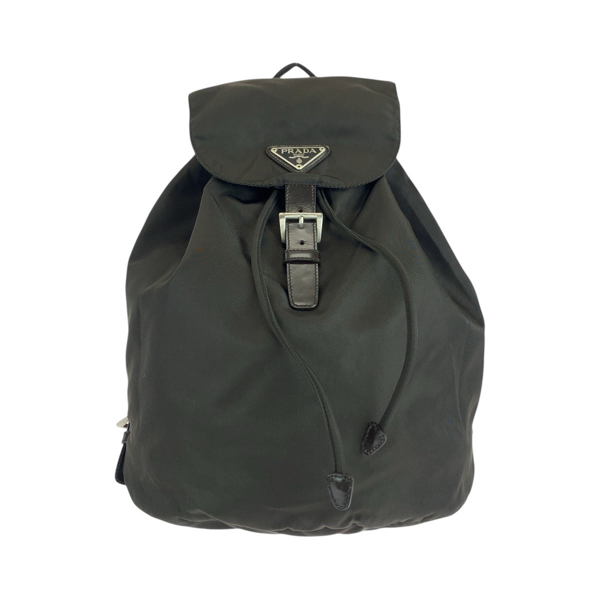 PRADA Backpack Nylon, Leather Brown Backpacks & Daypacks Backpacks Test Triangle With logo Women Used Authentic