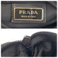 PRADA Shoulder Bag Nylon Black Silver Metal Crossbody Shoulder Bag Pochette Test Triangle With logo Women Used Authentic
