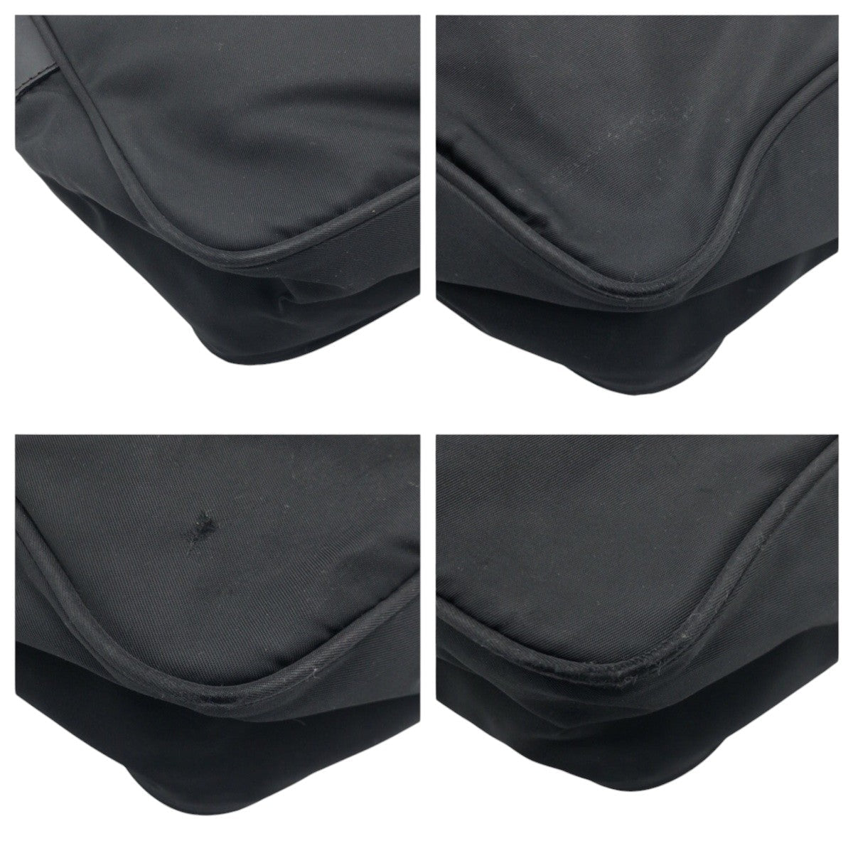 PRADA Shoulder Bag Nylon Black black Shoulder Bag Messenger Bag Unisex Test Triangular logo mens Used Authentic