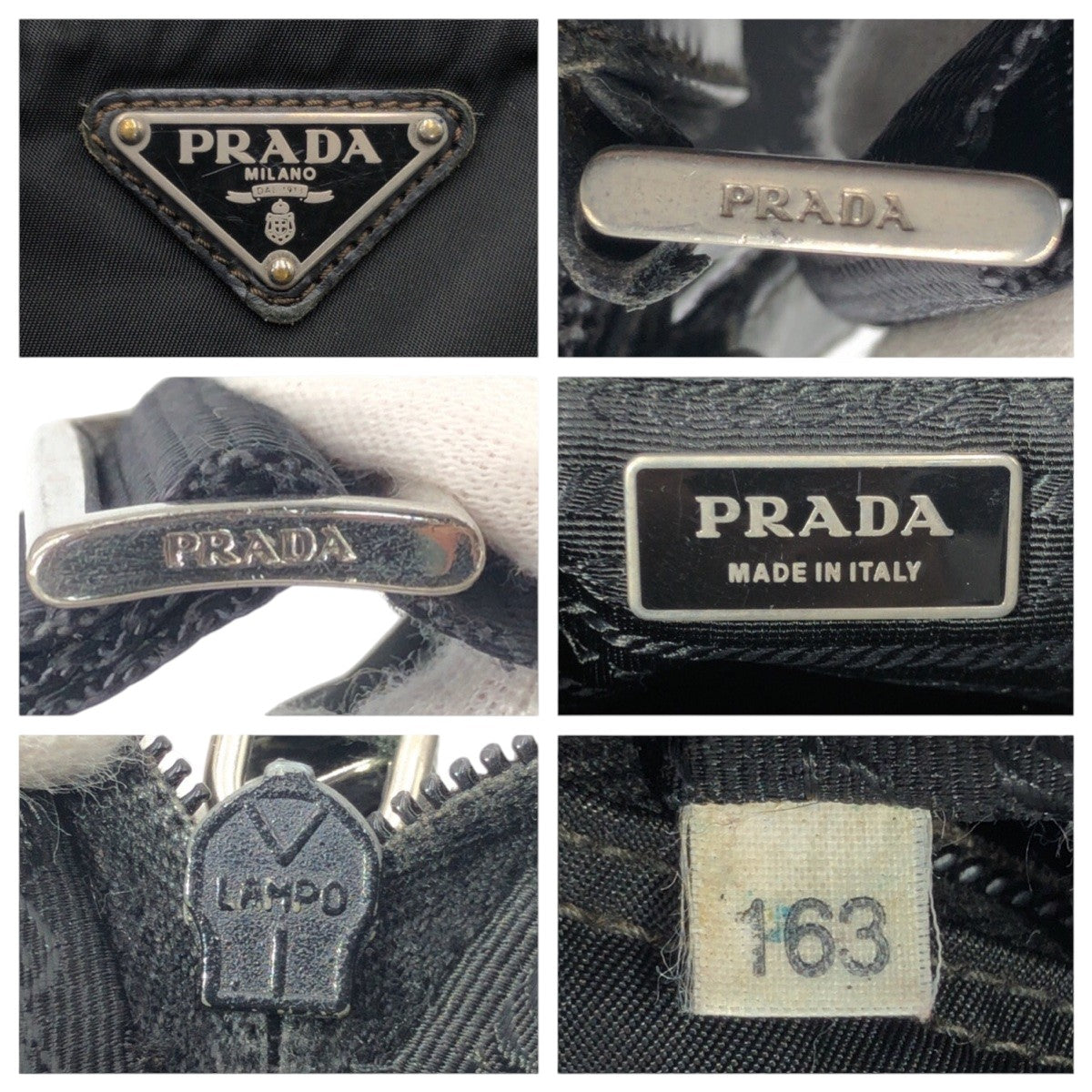 PRADA Shoulder Bag Nylon Black black Shoulder Bag Messenger Bag Unisex Test Triangular logo mens Used Authentic