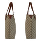 GUCCI Tote Bag 189896 GG Supreme canvas, leather Brown Gold Metal Tote Bag Shoulder Bag Women Used Authentic