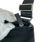 PRADA Shoulder Bag Nylon Black SilverMetal Shoulder Bag pochette Test Triangle With logo Women Used Authentic