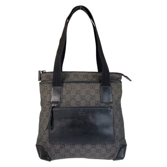 GUCCI Tote Bag 28893 GG canvas, leather black Tote Bag Shoulder Bag Women Used Authentic