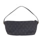GUCCI Handbag 7198 GG canvas, leather Black GoldMetal Handbag accessory pouch Women Used Authentic