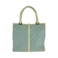 GUCCI Tote Bag GG canvas, leather Light Blue Gold Metal Tote Bag handbag Jackie line Women Used Authentic