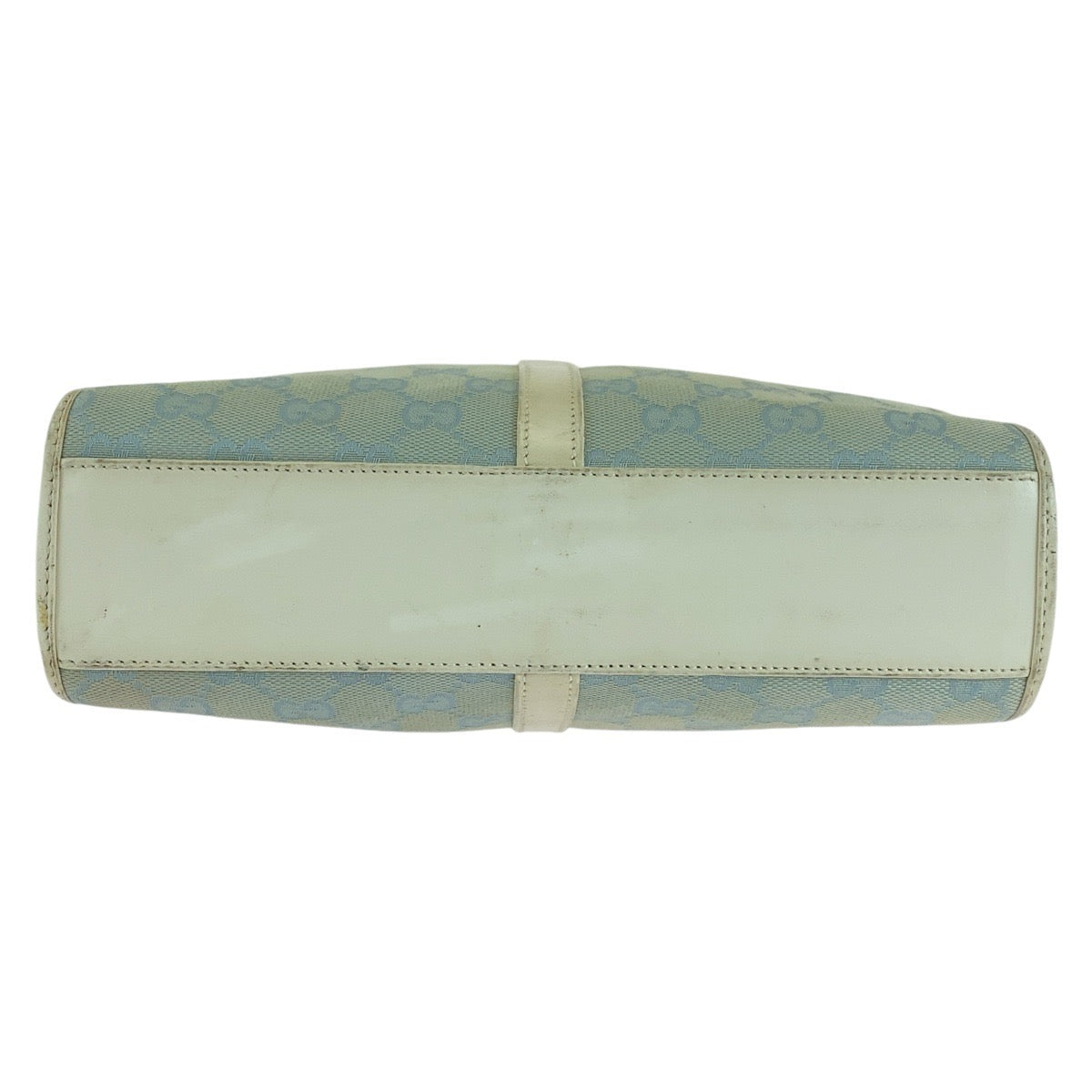 GUCCI Tote Bag GG canvas, leather Light Blue Gold Metal Tote Bag handbag Jackie line Women Used Authentic