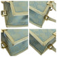 GUCCI Tote Bag GG canvas, leather Light Blue Gold Metal Tote Bag handbag Jackie line Women Used Authentic