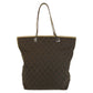 GUCCI Tote Bag 31243 GG canvas, leather Brown Beige SilverMetal Tote Bag Shoulder Bag Women Used Authentic