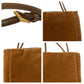 PRADA Handbag Velor Brown Gold Metal Handbag Tote Bag Triangle With logo Women Used Authentic