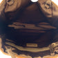 PRADA Handbag Velor Brown Gold Metal Handbag Tote Bag Triangle With logo Women Used Authentic