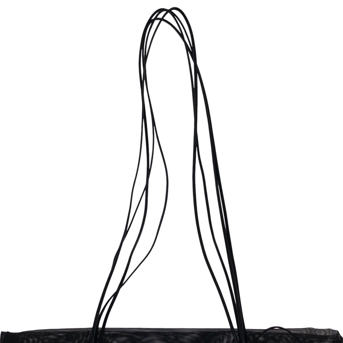 PRADA Tote Bag Fabric, Leather BlackSilverMetal Tote Bag Shoulder Bag Mesh pouch included Women Used Authentic