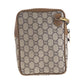 GUCCI Shoulder Bag GG Supreme canvas, leather Beige Gold Metal Crossbody Shoulder Bag GUCCI Plus Women Used Authentic