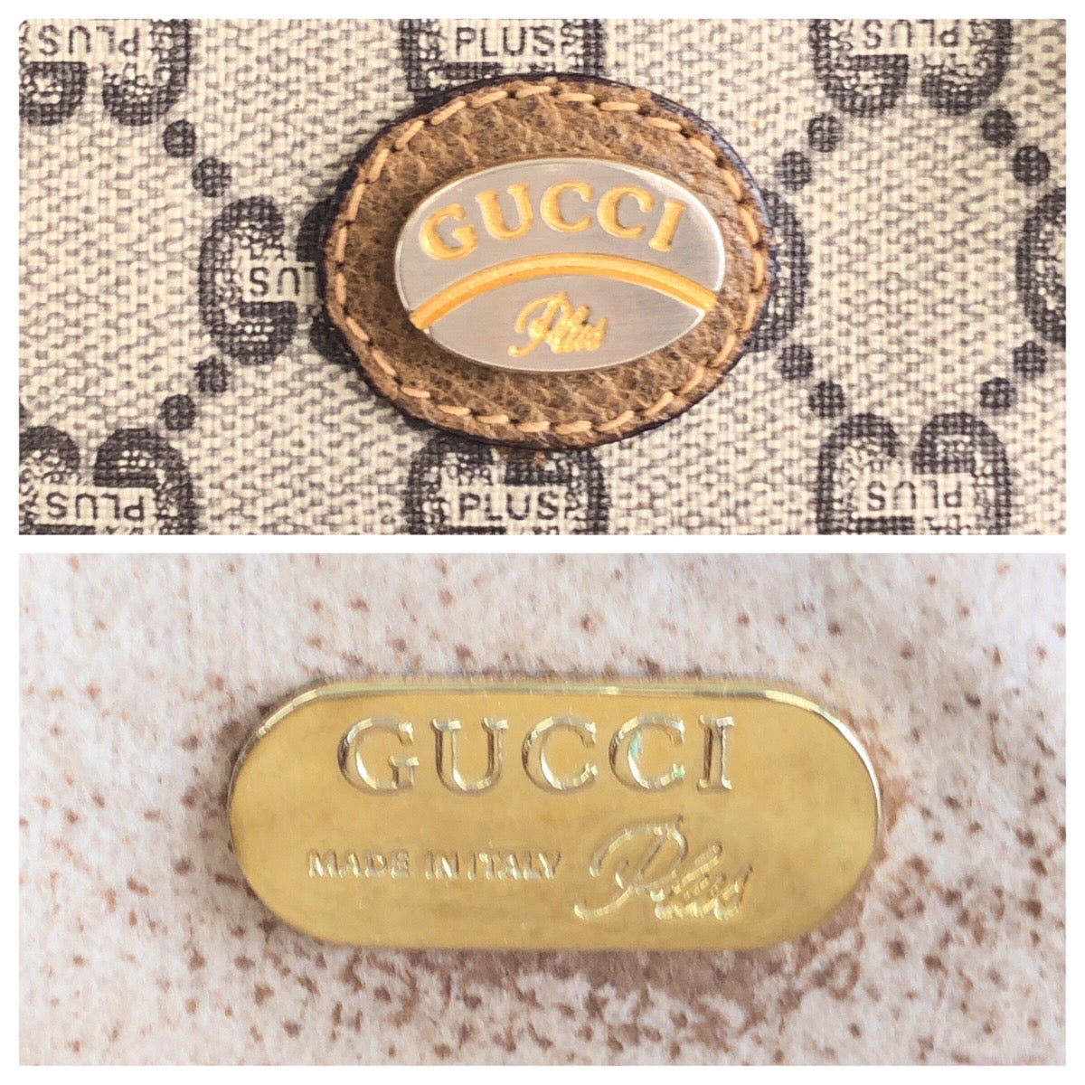 GUCCI Shoulder Bag GG Supreme canvas, leather Beige Gold Metal Crossbody Shoulder Bag GUCCI Plus Women Used Authentic