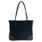 PRADA Tote Bag Nylon BlackSilverMetal Tote Bag Shoulder Bag Test Triangle With logo Women Used Authentic