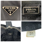 PRADA Tote Bag Nylon BlackSilverMetal Tote Bag Shoulder Bag Test Triangle With logo Women Used Authentic