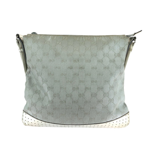 GUCCI Shoulder Bag 145857 GG canvas, enamel Silver SilverMetal Shoulder Bag pochette Women Used Authentic