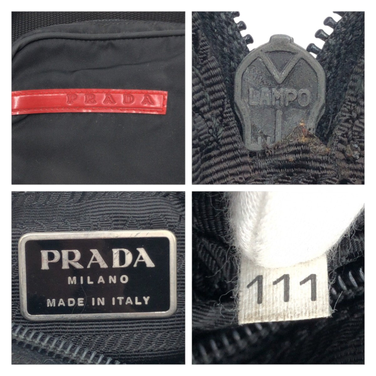 PRADA Shoulder Bag B8674 Nylon Black black Shoulder Bag Pochette Unisex PRADA Sports mens Used Authentic