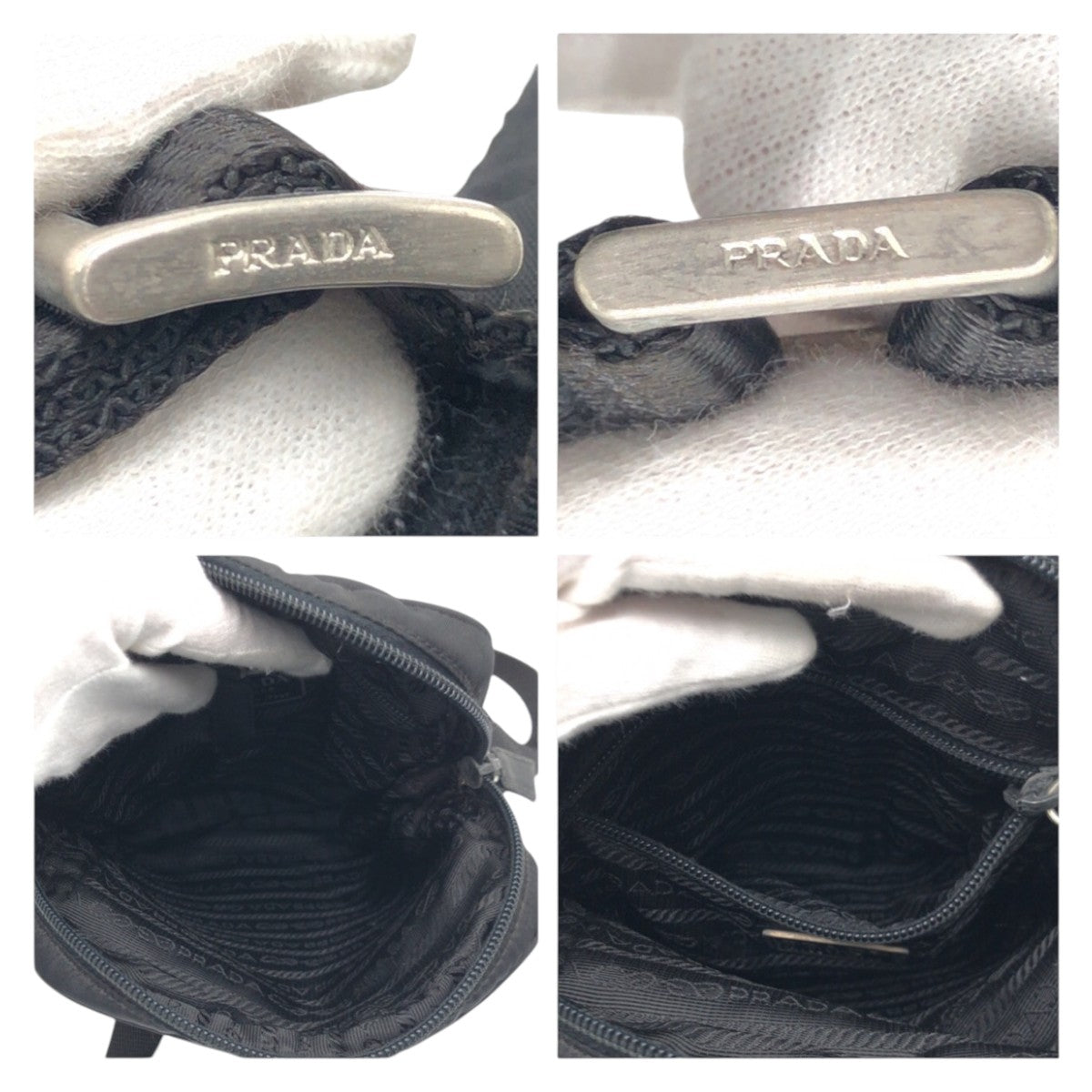 PRADA Shoulder Bag B8674 Nylon Black black Shoulder Bag Pochette Unisex PRADA Sports mens Used Authentic